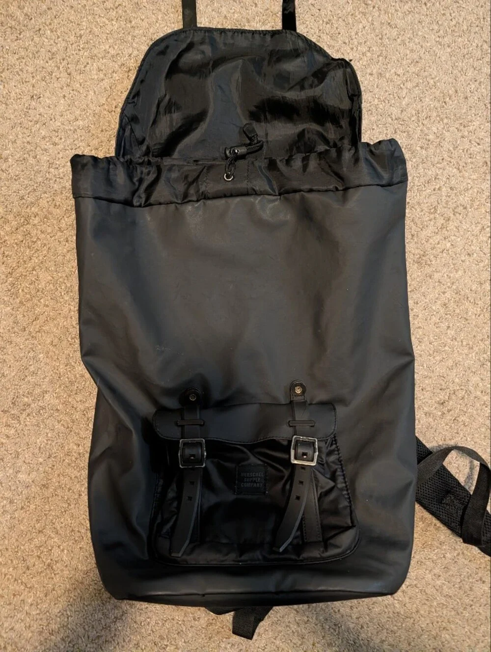 Herschel Supply Company Black Sling Bag with Red Accent Pull